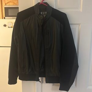 Mens INC Faux Leather and Suede Jacket Size Small